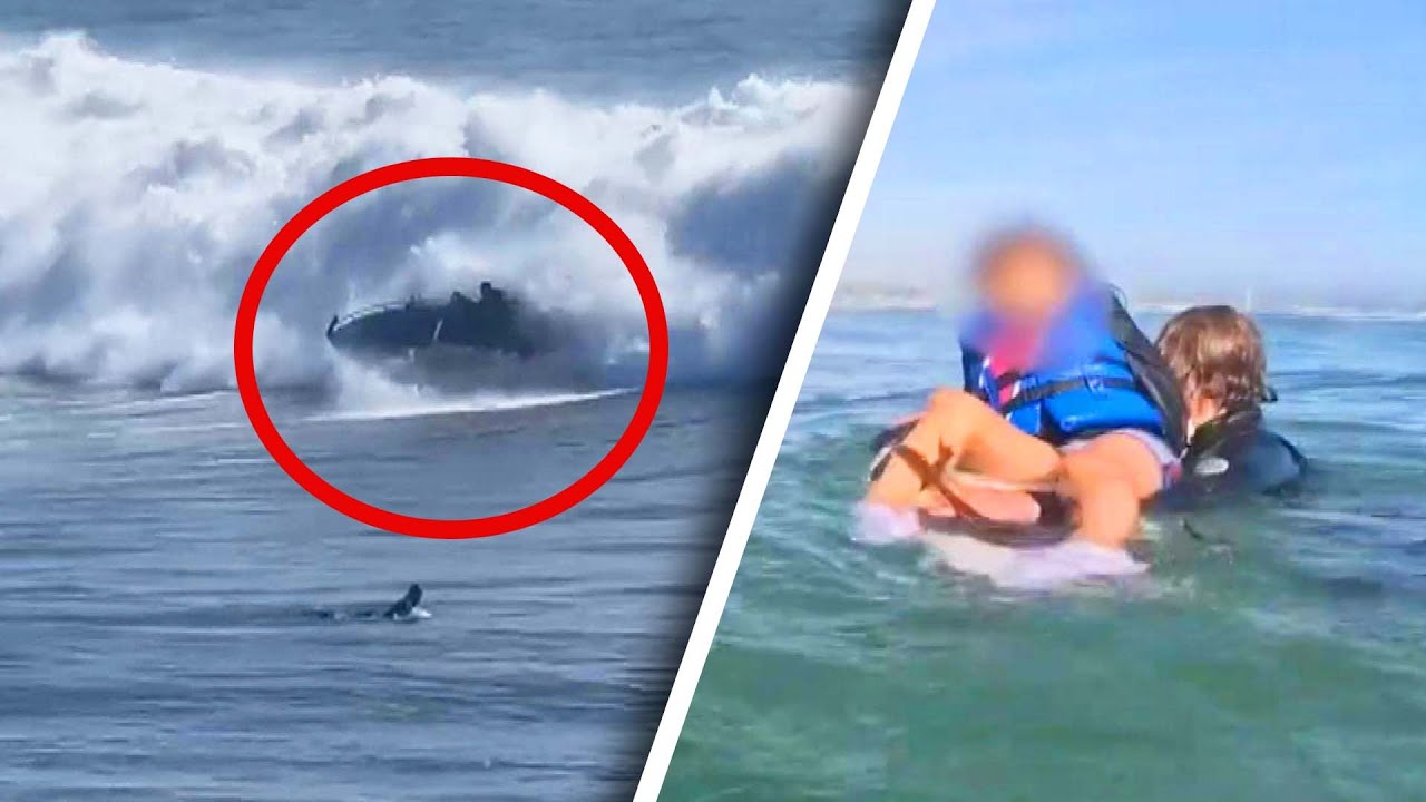 Hero Surfers Rescue Family After Their Boat Capsizes