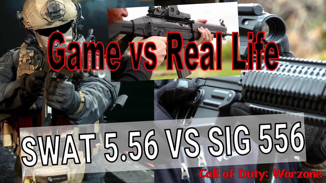 SWAT 5.56 vs SIG 556 Classic SWAT — Game vs Real Life Comparison (Call of Duty: Warzone )