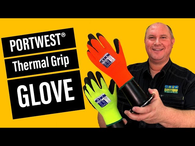 Portwest Orange Thermal Grip Work Gloves 