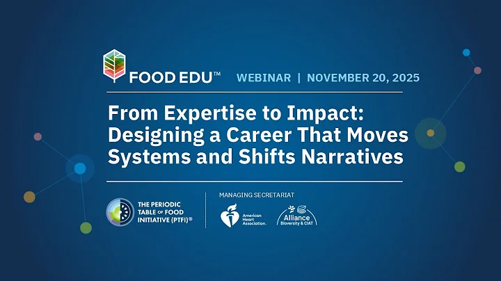 Food EDU Webinar: From Expertise to Impact