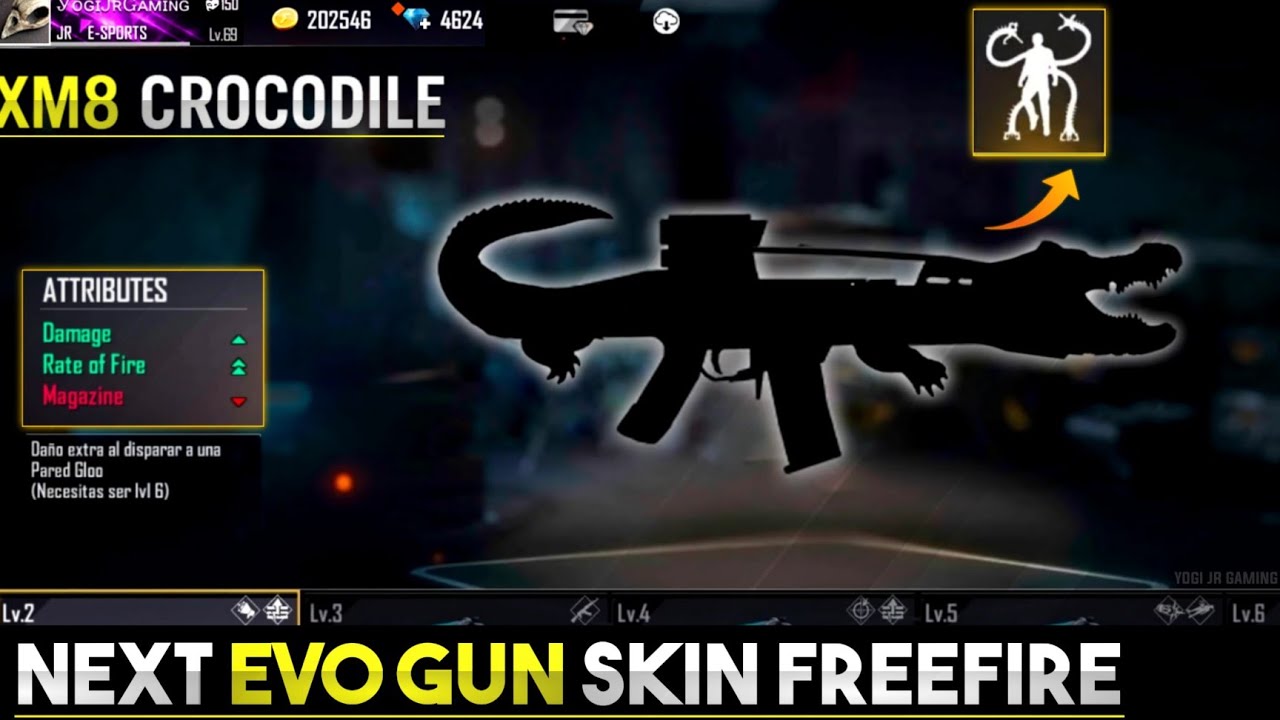 NEXT EVO GUN SKIN FREEFIRE, UPCOMING EVO GUN SKIN, EVO XM8 GUN SKIN  FREEFIRE