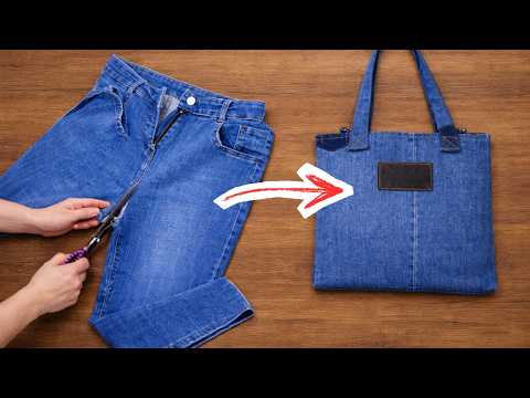 I Turned These Old Jeans Into a Stylish Tote Bag | DIY Denim