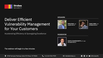 Webinar on Delivering Efficient Vulnerability Management to Your Customers.