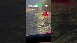 Heavy Rain Floods Charleston, West Virginia Interstate