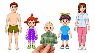 Let's Go Have Fun Finding Clothes for Cocomelon Family Toys | Drawing Toys for Kids News