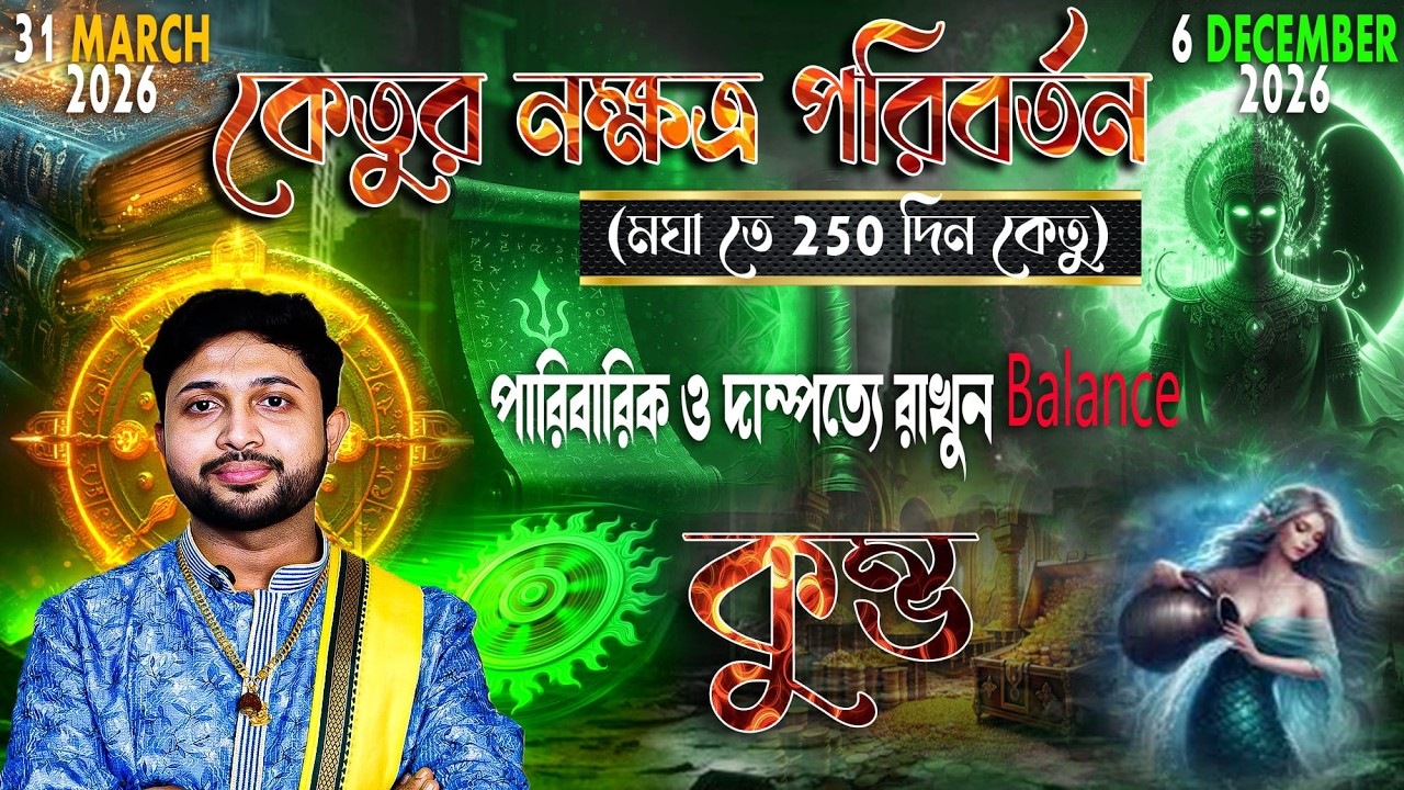 কুম্ভ রাশি(Aquarius Sign) |কেতুর নক্ষত্র পরিবর্তন  (মঘা তে 250 দিন কেতু) ।