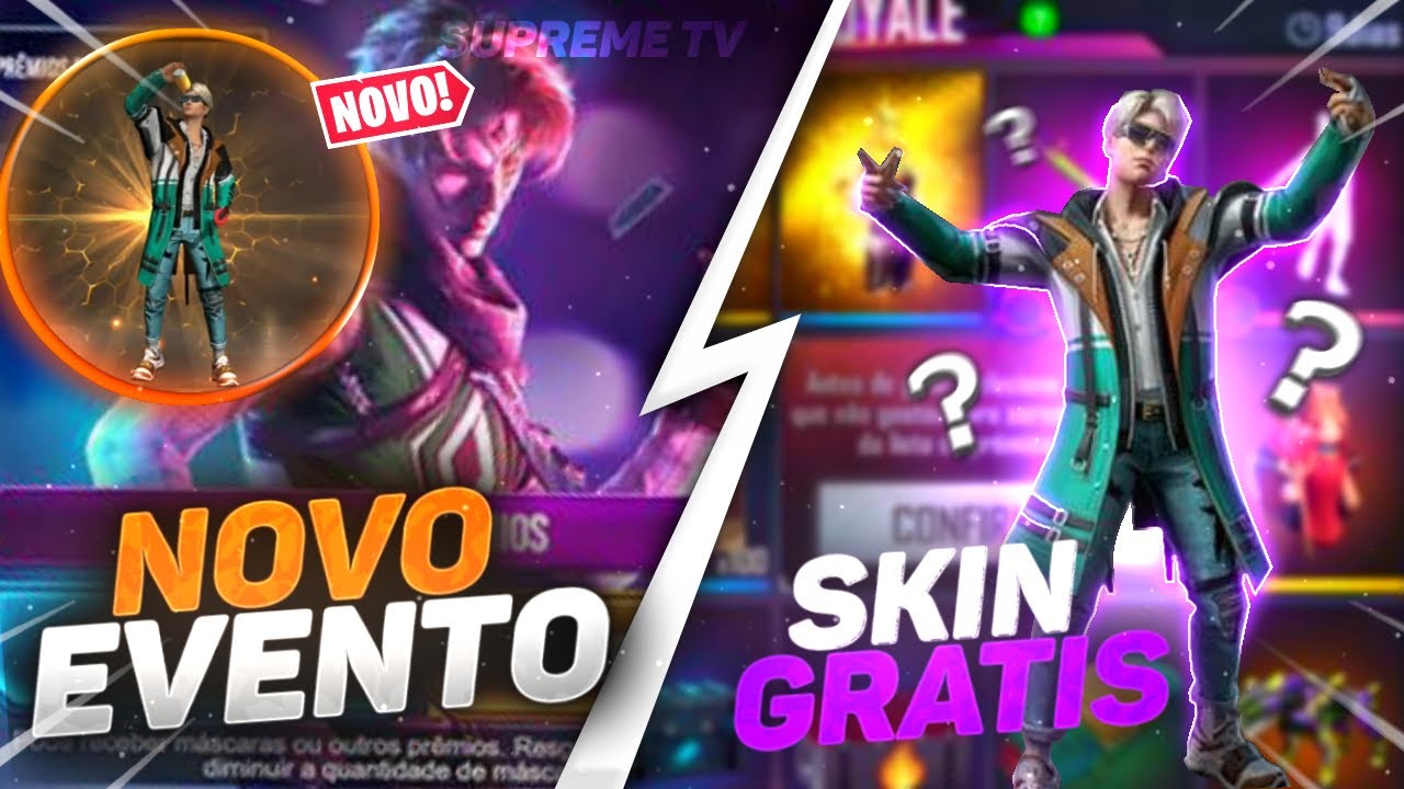 ESCOLHA ROYALE 🔥 NOVA SKIN ROLEZEIRO 🔥 FREE FIRE 🔥 ZEREI O EVENTO 😱