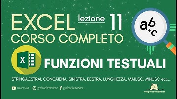 Excel corso completo | FUNZIONI DI TESTO | 11