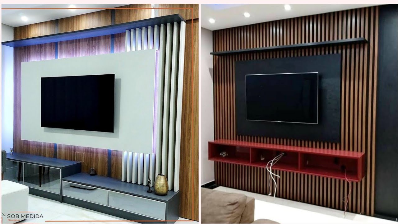 Trending Main Hall Modern TV Unit Design 2023-24 || 100+ TV Wall Panel ...