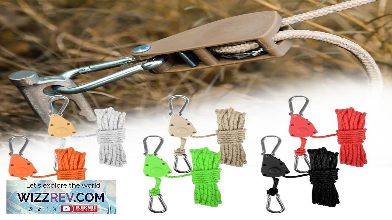 Tent Rope Hanger Pulley Hook Adjustable Lanyard Hanging Secure And Non Slip