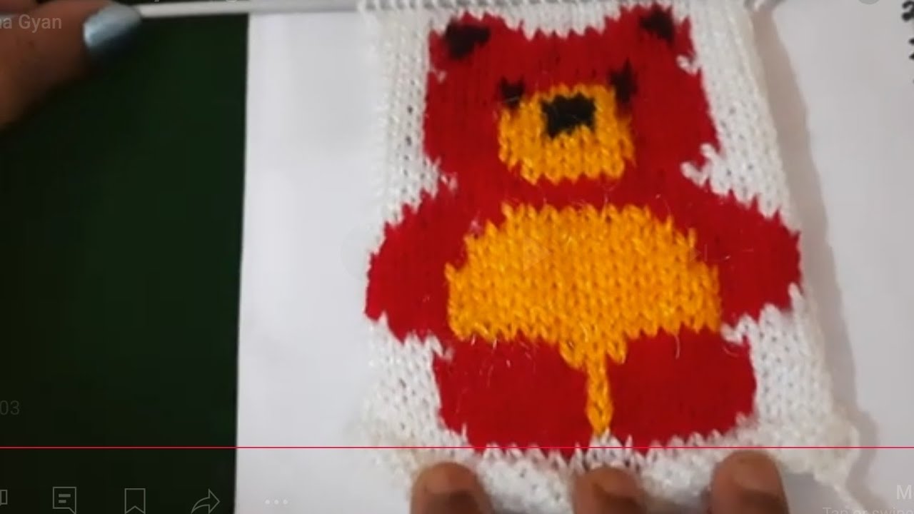 Beautiful  teddy design for sweater