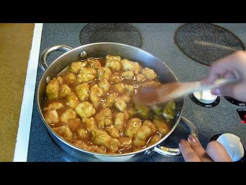 Pollo en Salsa de Naranja, comida China