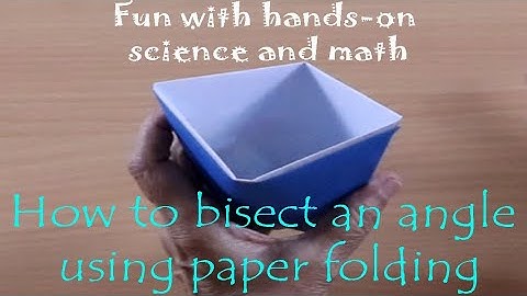How to bisect an angle using paper folding | English