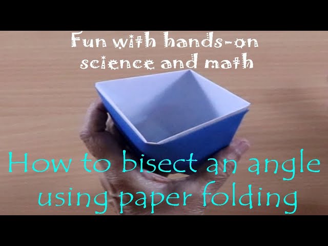 ⁣How to bisect an angle using paper folding | English
