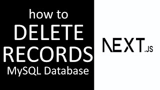 HOW TO DELETE RECORDS FROM MYSQL DATABASE USING NEXT JS API PHP