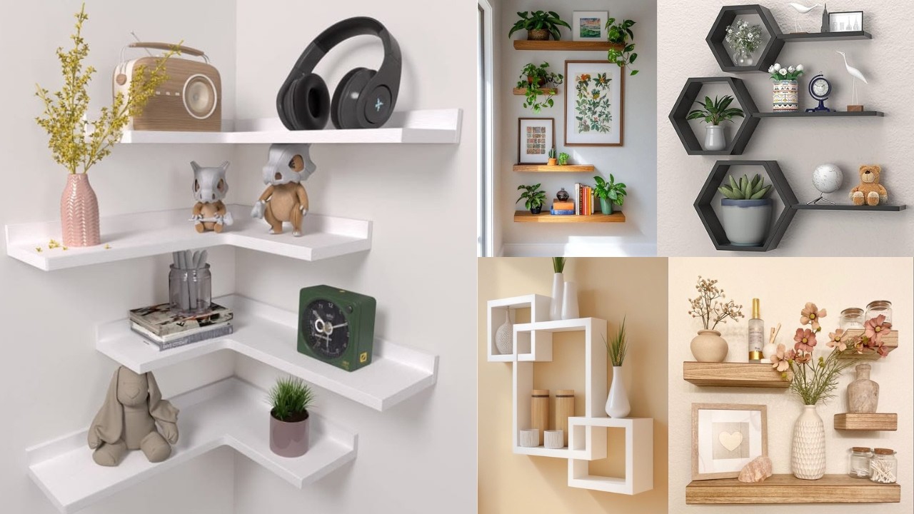 TRENDING floating shelves designs||interior shelves for home||wooden ...