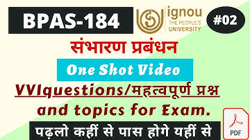 IGNOU BPAS-184 VVI/important questions for exam. Full book in 2 hrs.Part-02. @shiksamatters
