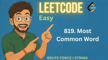 819. Most Common Word | LEETCODE EASY | STRING