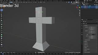 золотой крест в Blender 3D screenshot 5