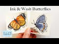 EASY Ink & Wash Watercolor Butterflies