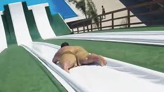 Funny Fat Man Water Slide