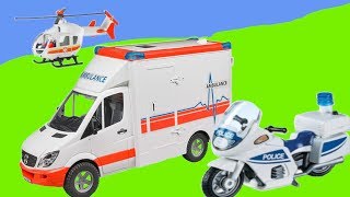 Rescue vehicles    Krankenwagen, Polizei und Hubschrauber im Einsatz