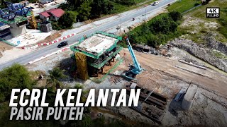 ECRL Kelantan: Pasir Puteh (Kg Kandis, Jalan Pasir Puteh Machang) | East Coast Rail Link (ECRL)(4k)
