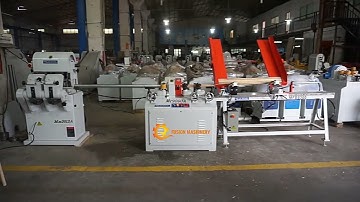 Production line of wood broom stick making machine 丨mop handle making machine