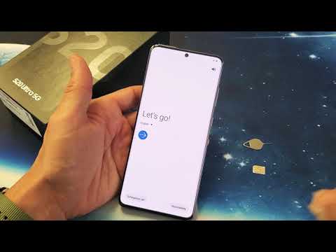 How to Setup Samsung Galaxy S20 as New Phone from Beginning + Insert SIM Card