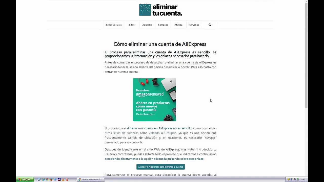 Eliminar Cuenta De Aliexpress Desde El Móvil