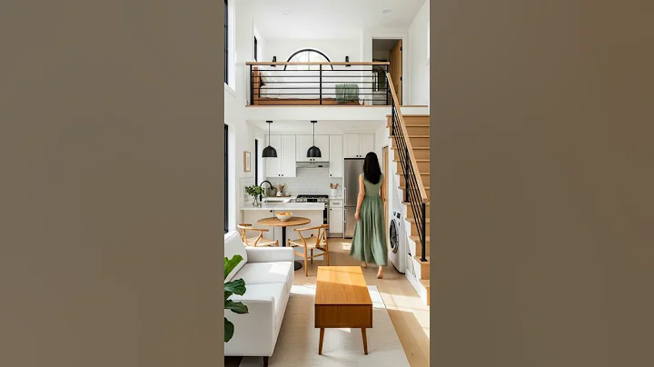 Modern Tiny Home with Minimalist Loft Design Idea thumbnail