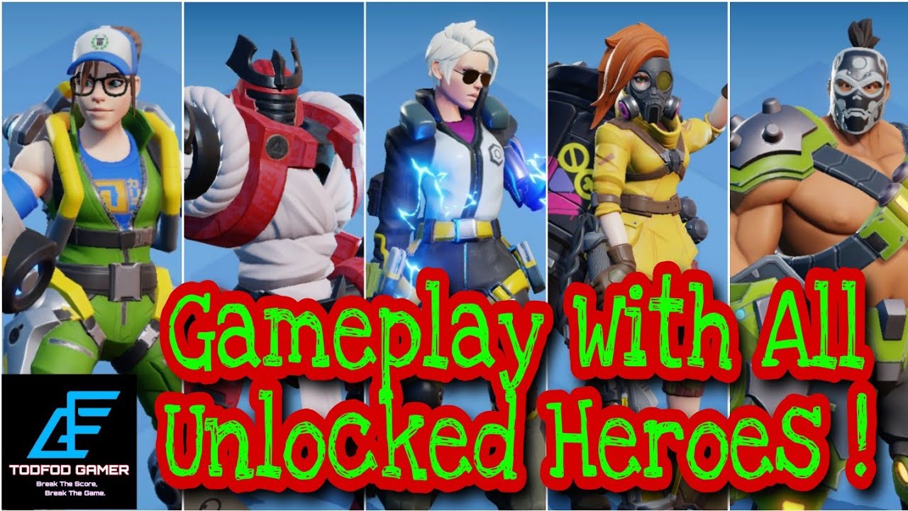 Respawnables Heroes Gameplay With Helena, Alpha, Brock, Tetsu, Ayana, Prof. Shannon By TodFod Gamer