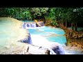 Calming jungle turquoise River and waterfall sounds (10 hours White noise for sleeping)