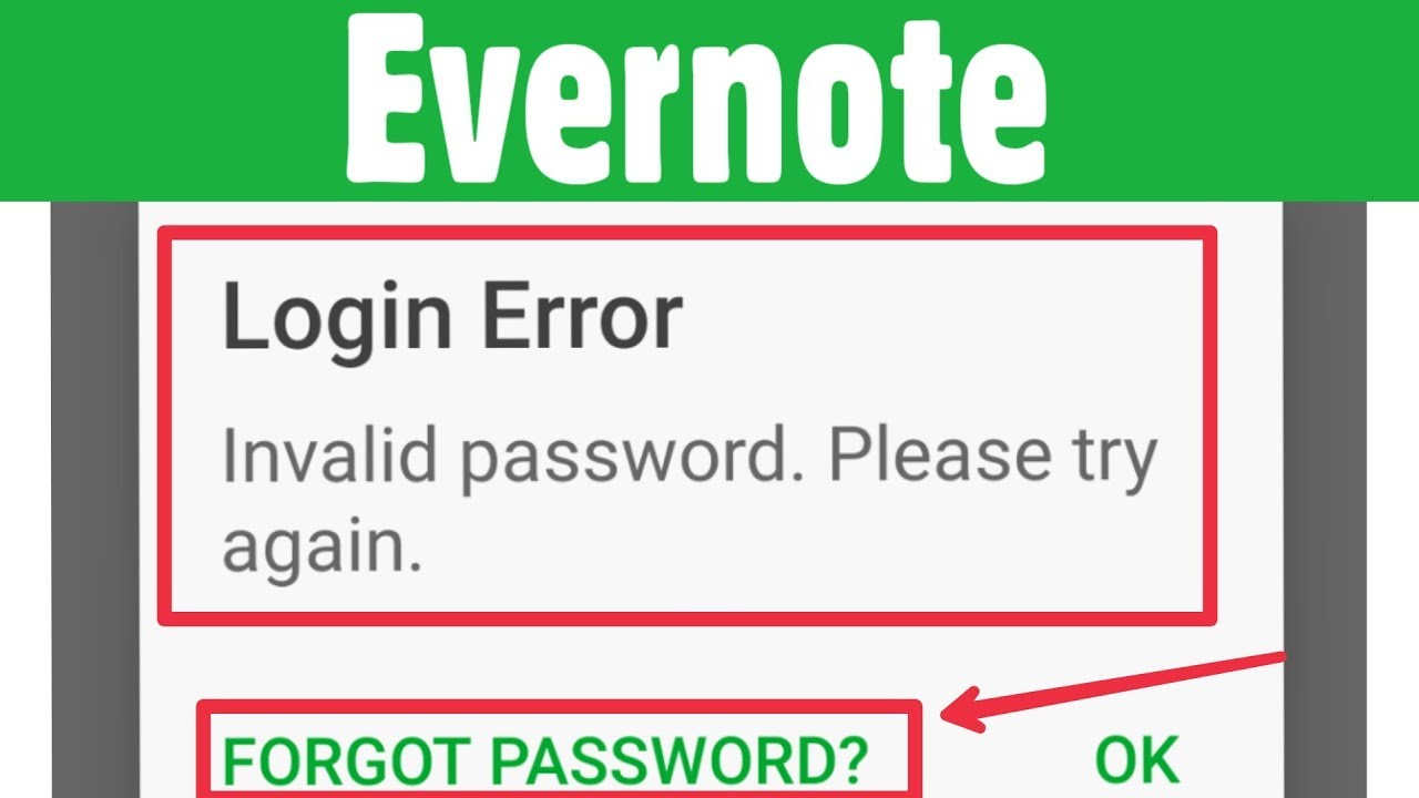 Failed invalid password