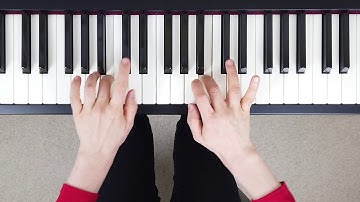 How to play D Major Scale 2 OCTAVES on the Piano (Right & Left Hand - Correct Fingering)