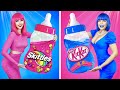 Crazy BOTTLE CANDY JELLY Challenge! || Mukbang with Colored Bottles! Girls Battle by RATATA BOOM