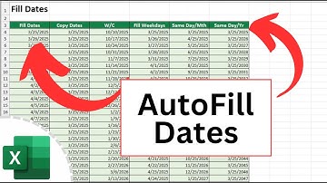 AutoFill Dates in Excel - Days, Weekdays, Months & Years