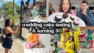 WEDDING CAKE TASTING!! and 30th birthday at the zoo