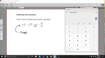Ordering real numbers
