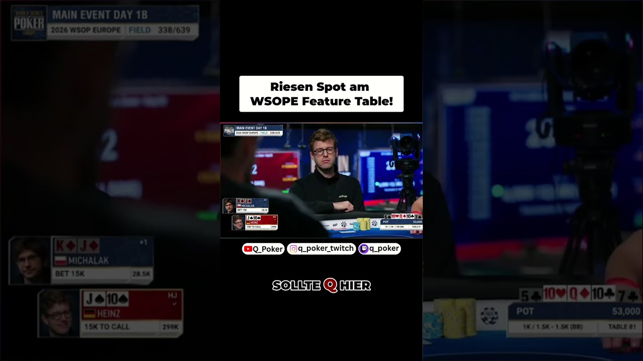 2 Stunden am WSOPE Feature Table – Diese Hand verändert alles! #shorts