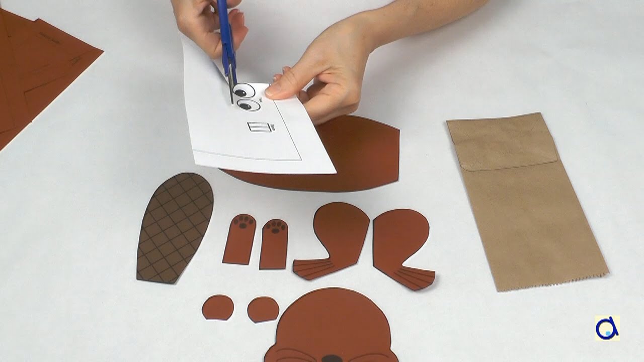 Make a Beaver Paper Bag Puppet YouTube