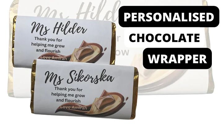 DIY Personalised Chocolate Wrapper Tutorial | Easy Craft using Canva | Galaxy Chocolate bar
