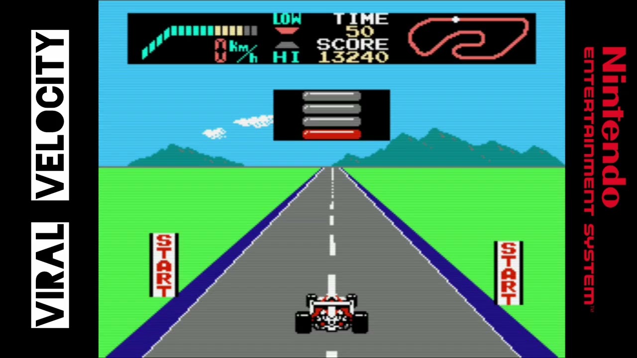 Jugando a F1 Race para Nintendo NES