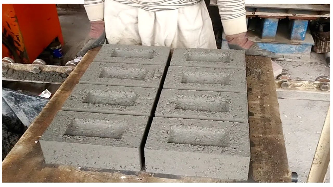 How to Make Cement Blocks & Bricks with Amazing Primitive Skills and