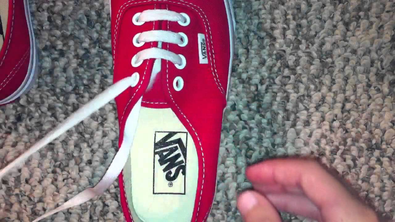 how to lace vans with 5 holes