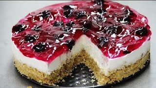 تشيز كيك بلوبري تنافس المحلات خطوة بخطوة من مطبخ أم حلا Blueberry cheesecake