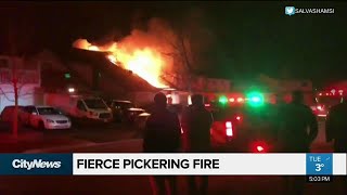 Arson possible cause of Pickering townhouse fire