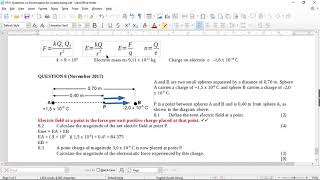 Gr 12 Electrostatics November 2017 Qn 8