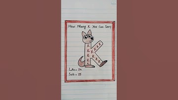 How many K can you see?😱#shortsfeed #art#challenge #drawing #alphabet #shorts