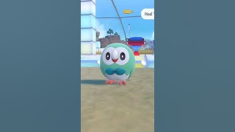 Shiny Rowlet evolving into shiny Dartrix#pokemonscarletandviolet #shinypokemon #pokemon